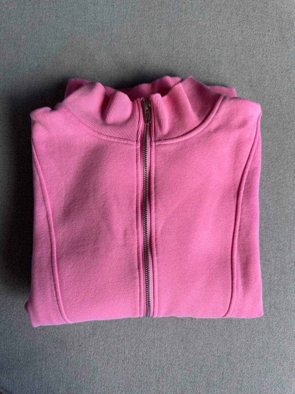 Bright Pink Half-Zip Pullover Sweatshirt - Picture 6 of 6